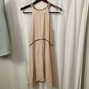 Altar’d State Gold & Beige Embellished Dress